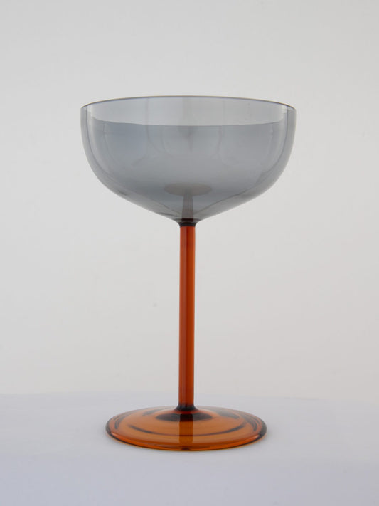 Two-Tone Coupe Cocktail Glass - Ash & Amber by Modus & Mood