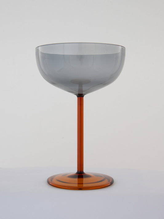 Two-Tone Coupe Cocktail Glass - Ash & Amber - view 2 of 4