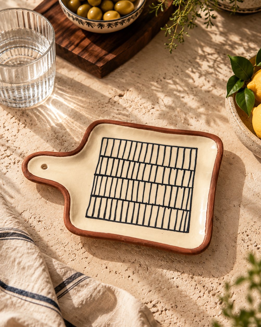 Crosshatch Square Ceramic Serving Dish by Modus & Mood