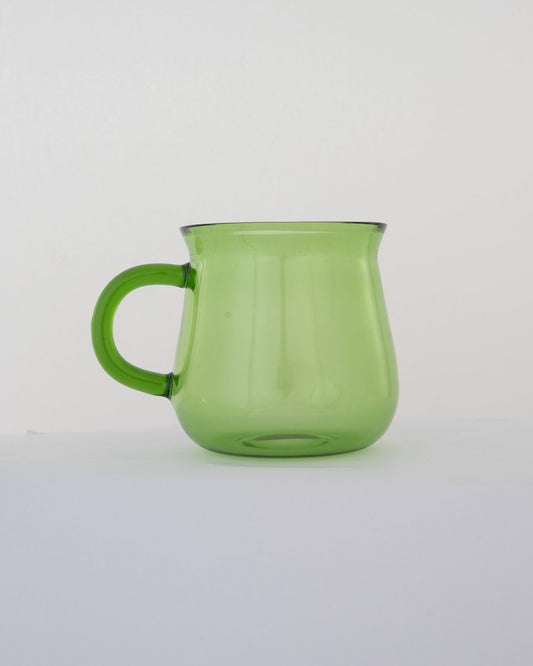 Curved Hand-Blown Glass Mug - Apple Green by Modus & Mood