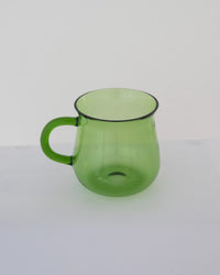 Curved Hand-Blown Glass Mug - Apple Green - view 5 of 5