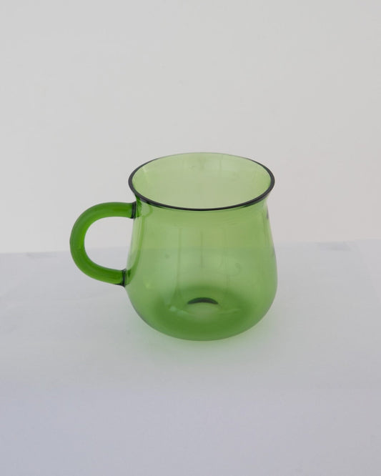 Curved Hand-Blown Glass Mug - Apple Green - view 5 of 5
