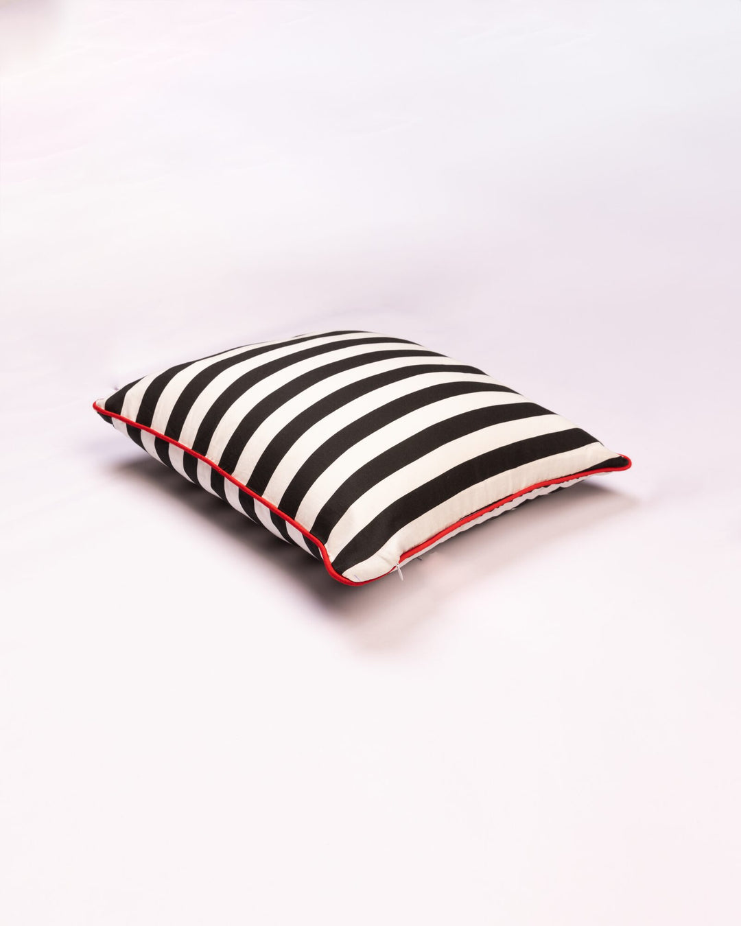 Bold Stripe Cotton Cushion Cover - Black & White - view 2 of 2