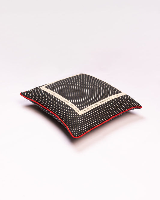 Dotted Cotton Cushion Cover - Charcoal - view 2 of 3