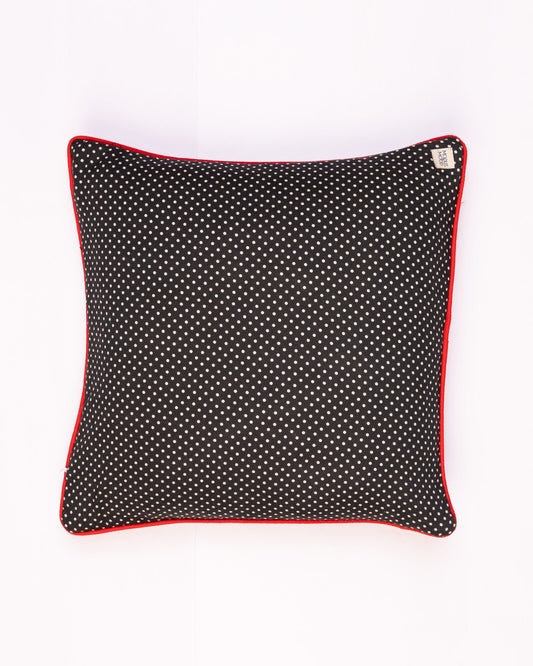 Dotted Cotton Cushion Cover - Charcoal - view 3 of 3