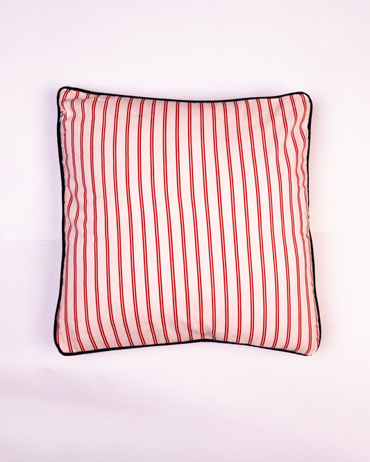 Deckchair Stripe Cotton Cushion Cover - Coral by Modus & Mood