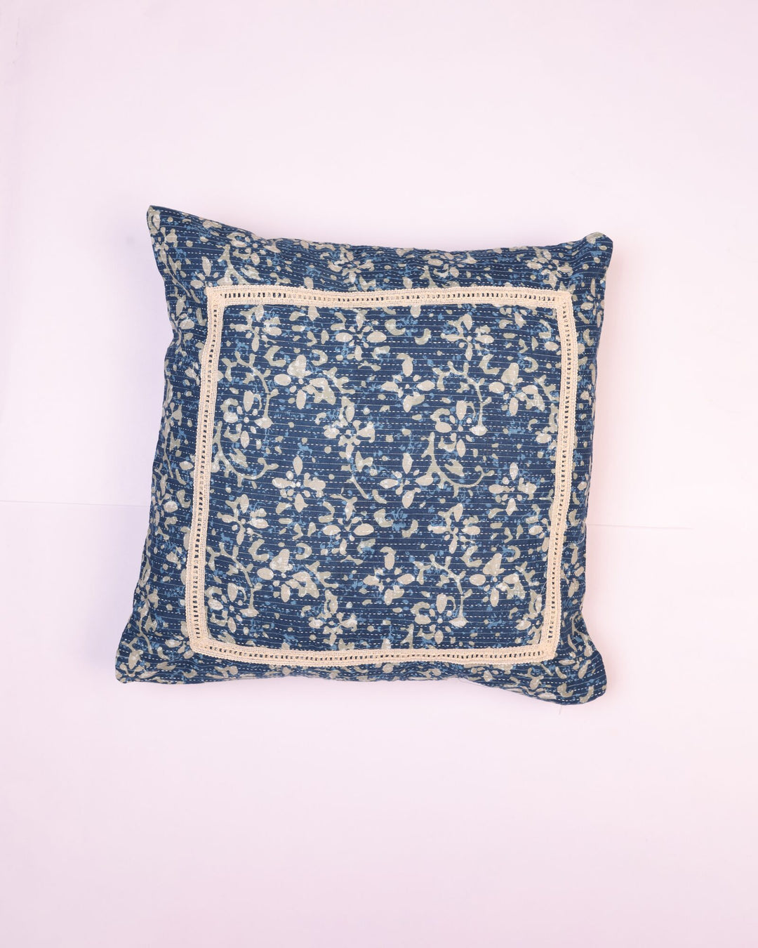 Neel Bagh Indigo Cotton Cushion Cover by Modus & Mood