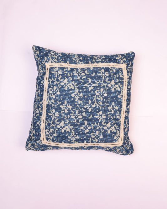 Neel Bagh Indigo Cotton Cushion Cover by Modus & Mood