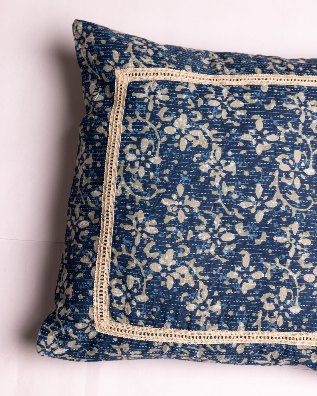 Neel Bagh Indigo Cotton Cushion Cover - view 2 of 4