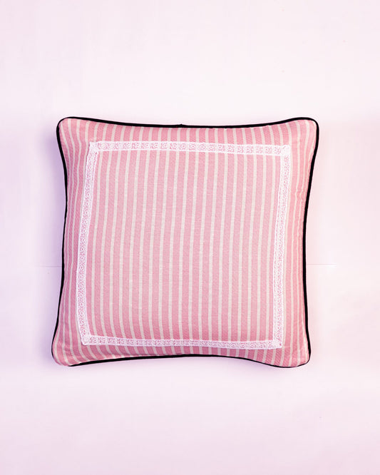Candy Stripe Cotton Cushion Cover - Pink by Modus & Mood