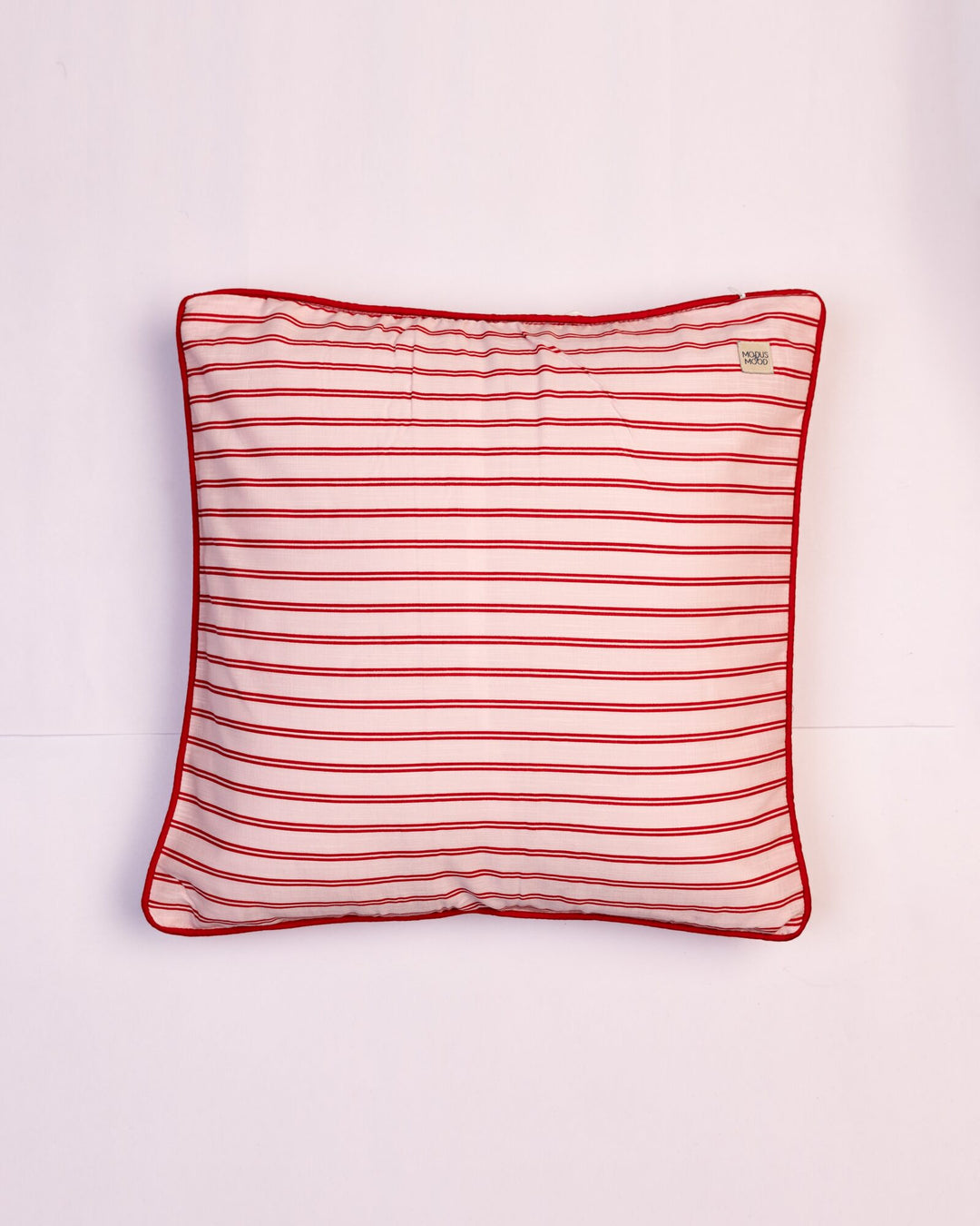 Ticking Stripe Cotton Cushion Cover - Red by Modus & Mood