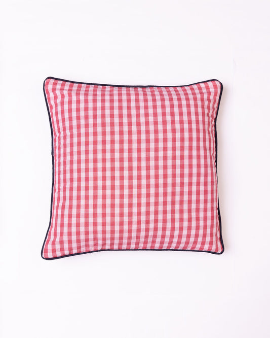 Gingham Check Cotton Cushion Cover - Rose Pink by Modus & Mood