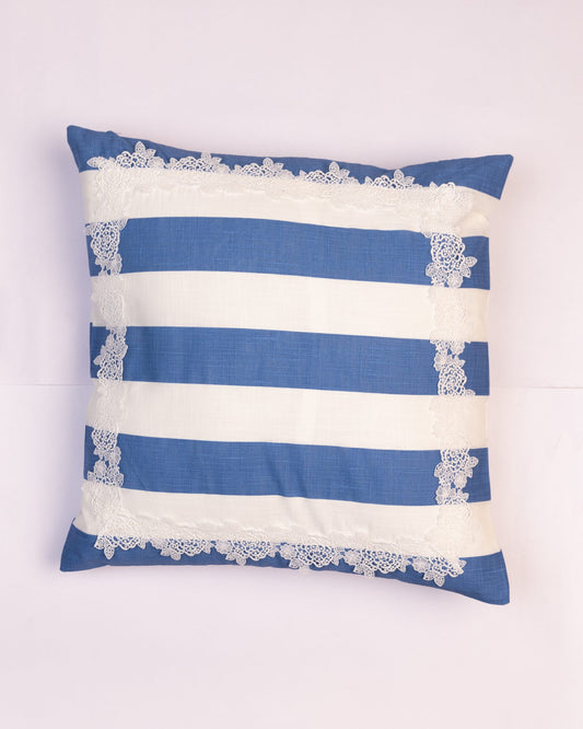 Wide Stripe Cotton Cushion Cover - Cornflower Blue by Modus & Mood