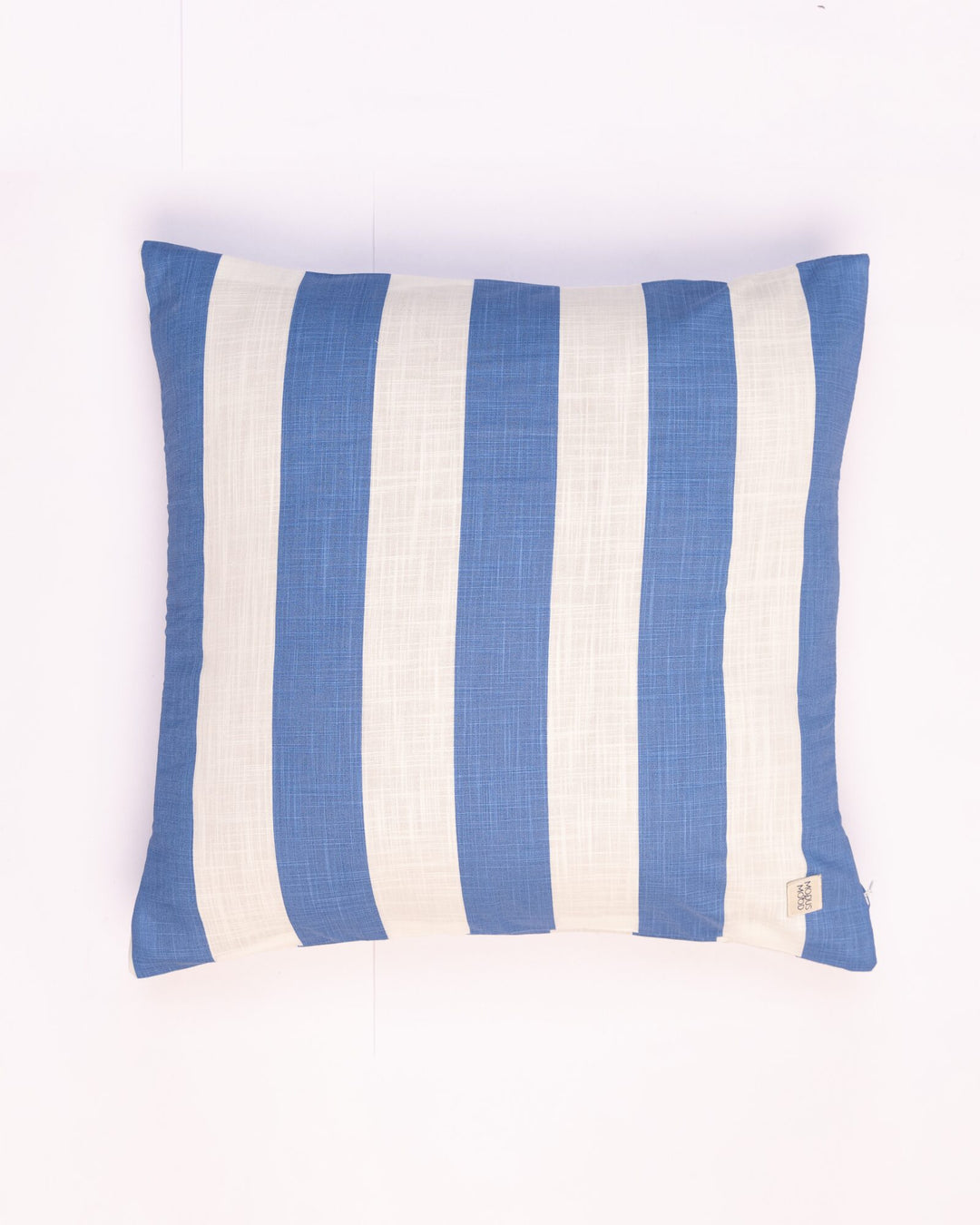 Wide Stripe Cotton Cushion Cover - Cornflower Blue - view 3 of 3