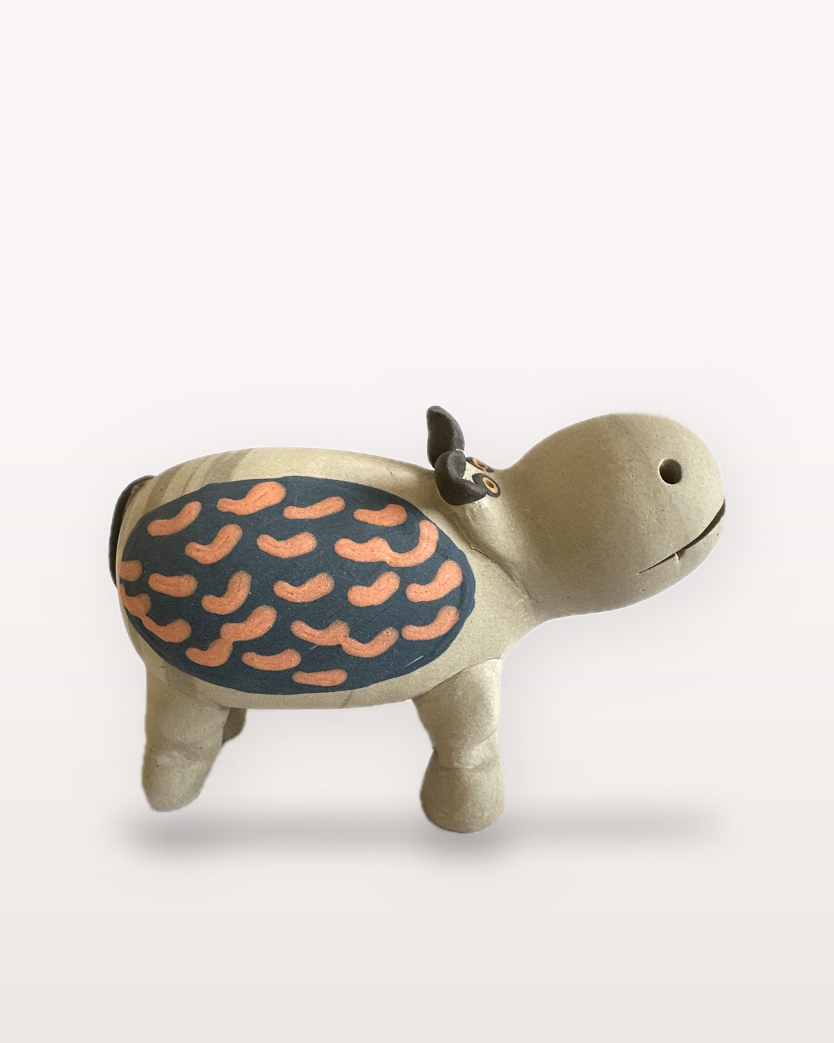 Dariya Hippo Nerikomi Ceramic Figurine - Coral Commas - view 3 of 5