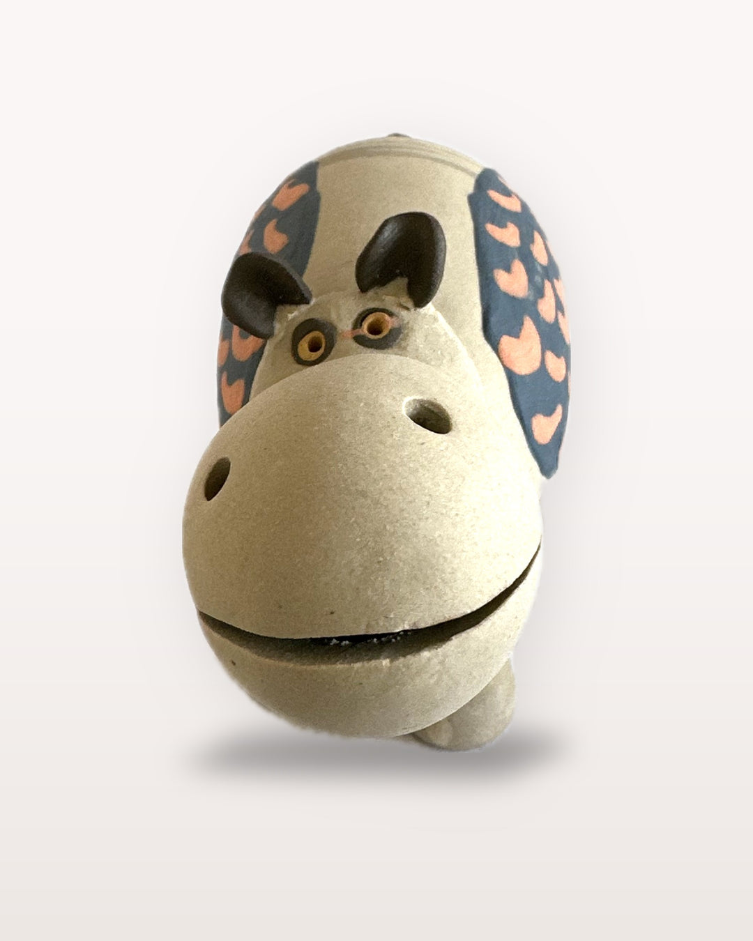 Dariya Hippo Nerikomi Ceramic Figurine - Coral Commas - view 4 of 5