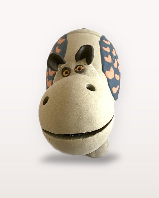 Dariya Hippo Nerikomi Ceramic Figurine - Coral Commas - view 4 of 5