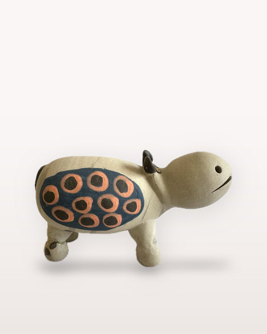 Dariya Hippo Nerikomi Ceramic Figurine - Coral Rings - view 3 of 5