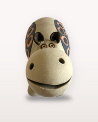 Dariya Hippo Nerikomi Ceramic Figurine - Coral Rings - view 4 of 5