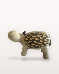 Dariya Hippo Nerikomi Ceramic Figurine - Mustard Commas - view 2 of 5