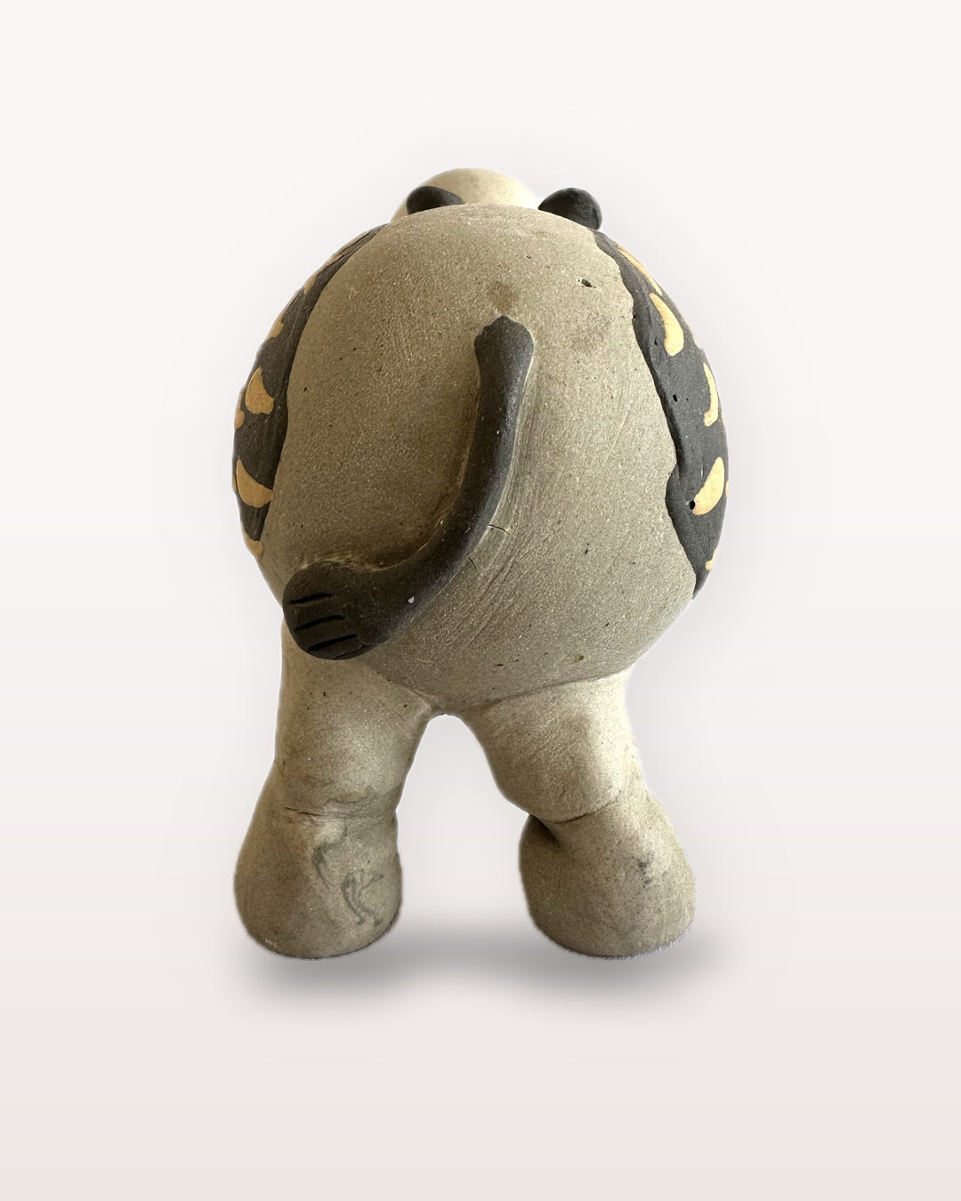 Dariya Hippo Nerikomi Ceramic Figurine - Mustard Commas - view 5 of 5
