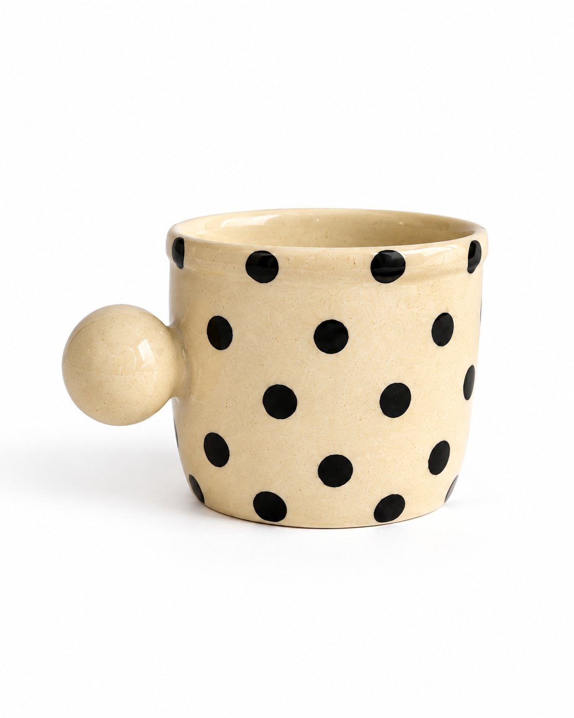 Dot Pop Black Polka Dot Ceramic Mug - view 3 of 5