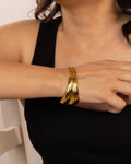 Double-Band Anti-Tarnish Cuff Bracelet
