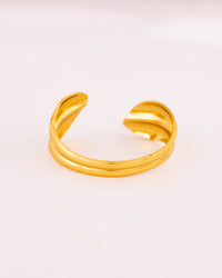 Double-Band Anti-Tarnish Cuff Bracelet - view 3 of 4