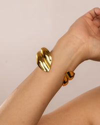 Double-Band Anti-Tarnish Cuff Bracelet - view 4 of 4