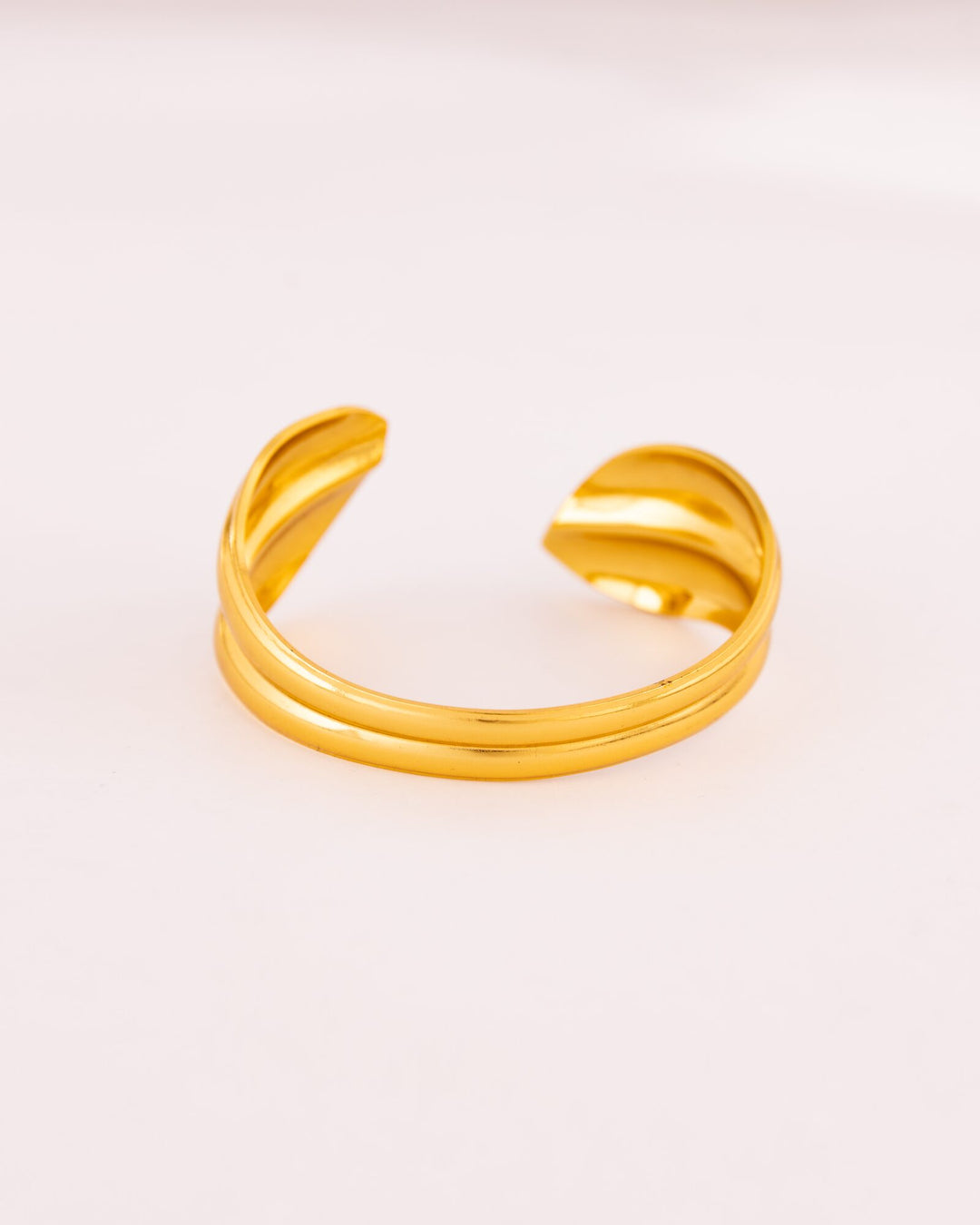Double-Band Anti-Tarnish Cuff Bracelet - view 2 of 4