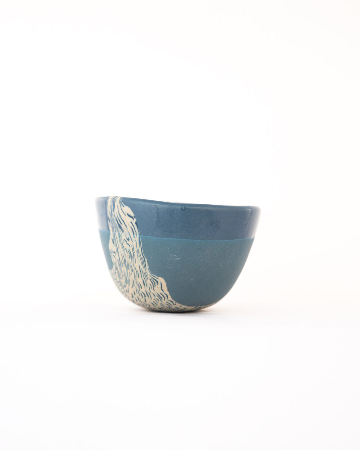Dune Speckled Nerikomi Ceramic Bowl - Deep Blue - view 3 of 6