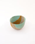 Dune Speckled Nerikomi Ceramic Bowl - Sea Green