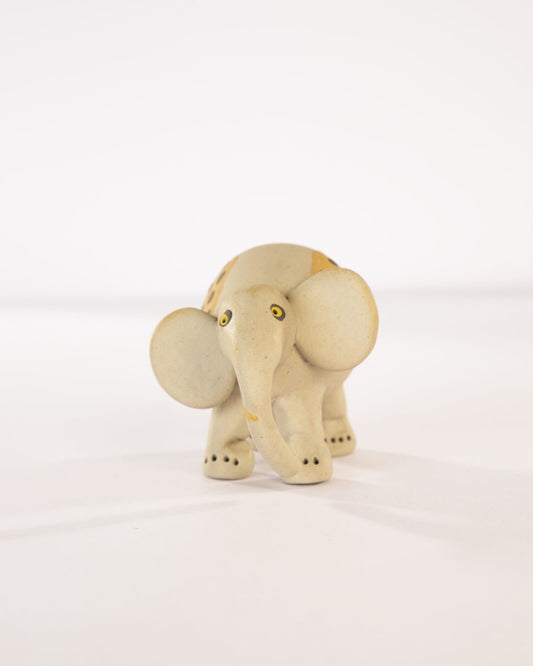Little Hathi Nerikomi Ceramic Elephant Figurine - Golden Ochre by Modus & Mood