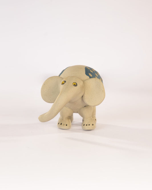 Little Hathi Nerikomi Ceramic Elephant Figurine - Indigo by Modus & Mood
