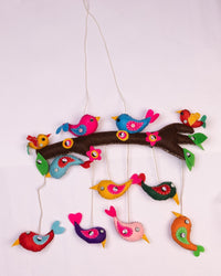 Embroidered Wool-Felt Bird Nursery Mobile - view 3 of 3