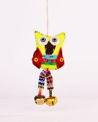 Embroidered Wool-Felt Owl Bell Hanging - Yellow by Modus & Mood