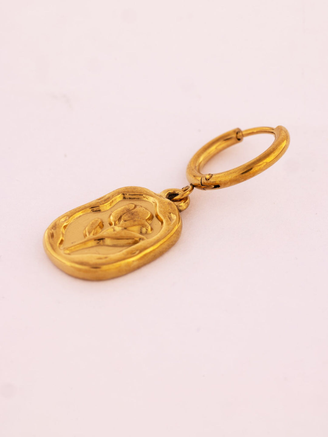 Oval Drop Anti-Tarnish Hoop Earrings by Modus & Mood