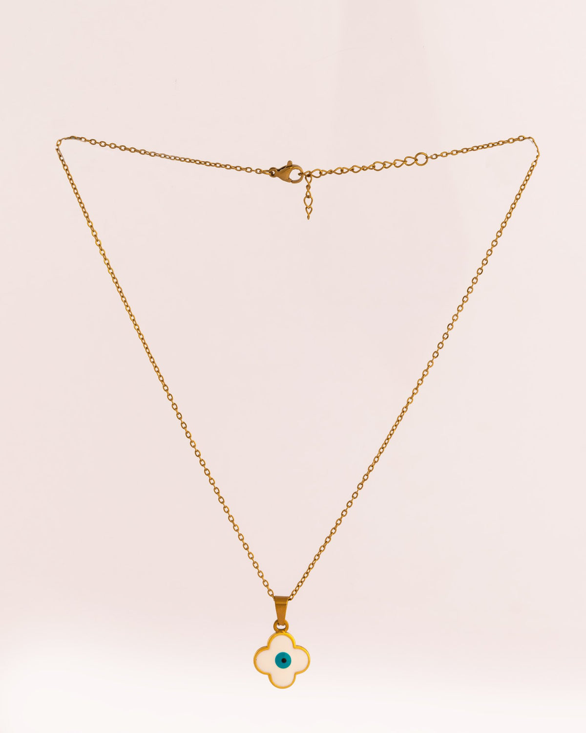 Evil Eye Flower Pendant Anti-Tarnish Necklace - view 4 of 4
