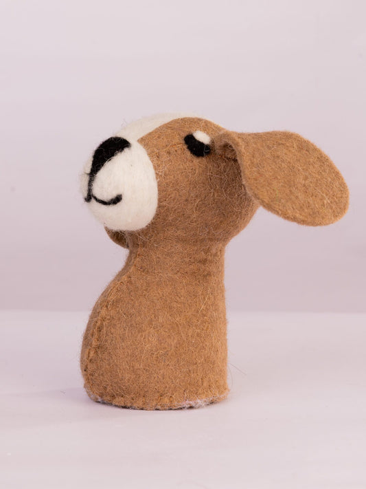 Floppy-Eared Wool-Felt Dog Figurine - view 2 of 3
