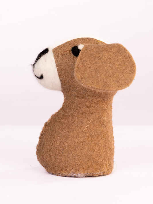 Floppy-Eared Wool-Felt Dog Figurine - view 3 of 3