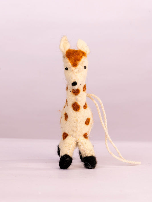 Spotted Wool-Felt Giraffe Figurine by Modus & Mood