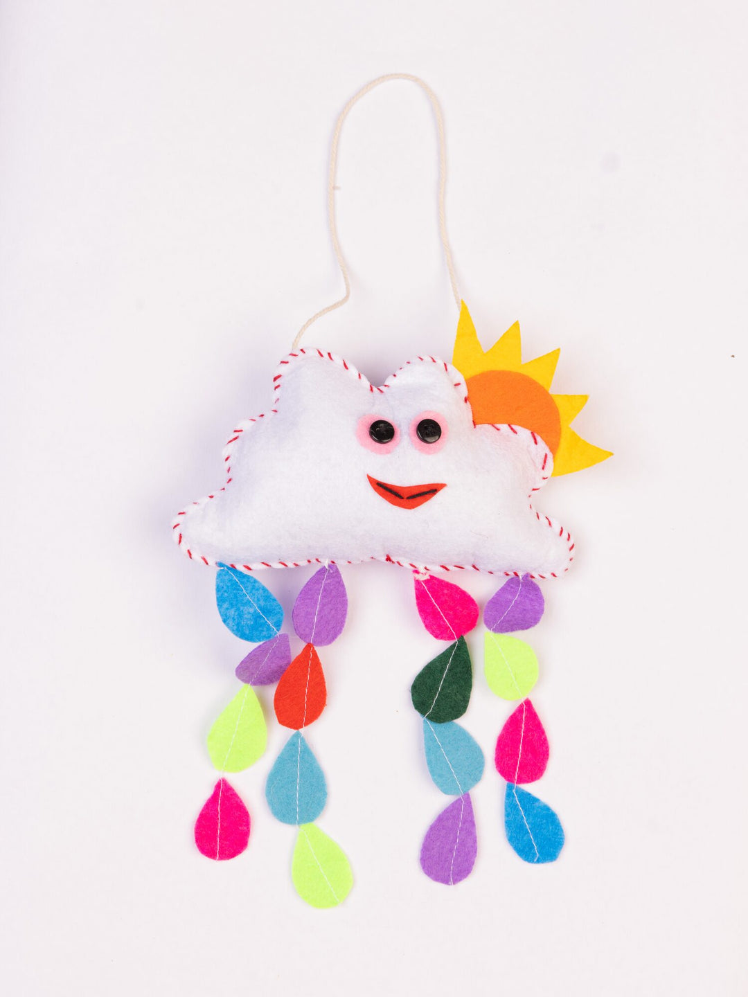 Rainbow Cloud Wool-Felt Nursery Hanging - view 4 of 4