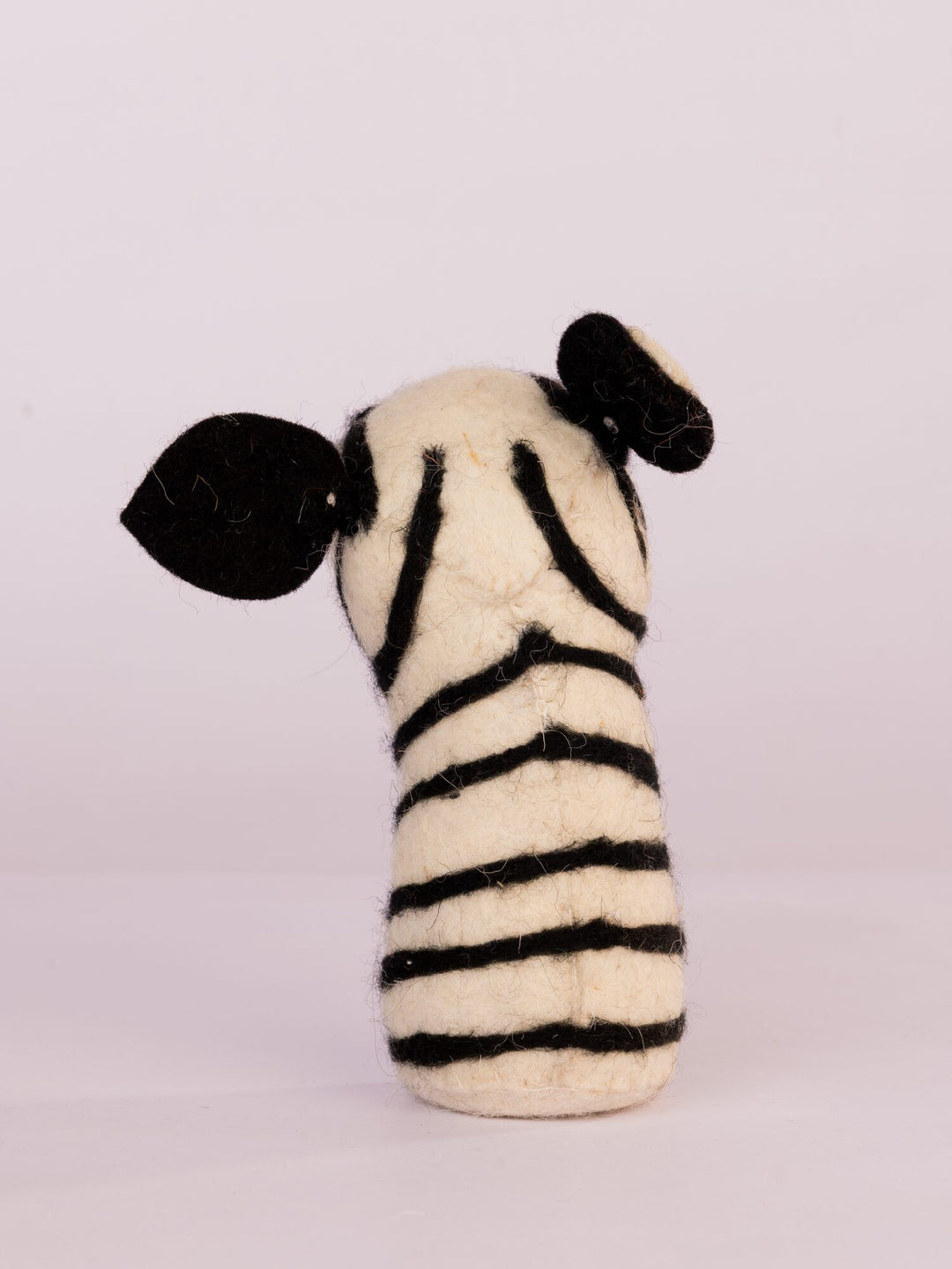 Striped Wool-Felt Zebra Figurine - view 2 of 3