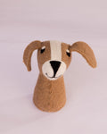 Floppy-Eared Wool-Felt Dog Figurine