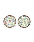 Floral Ceramic Coaster Pair - Blue Meadow