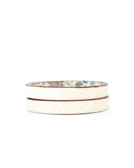 Floral Ceramic Coaster Pair - Blue Meadow - view 2 of 4