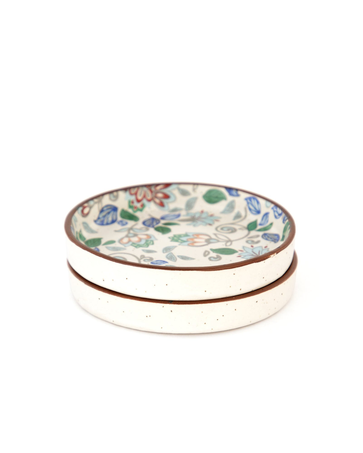 Floral Ceramic Coaster Pair - Blue Meadow - view 3 of 4