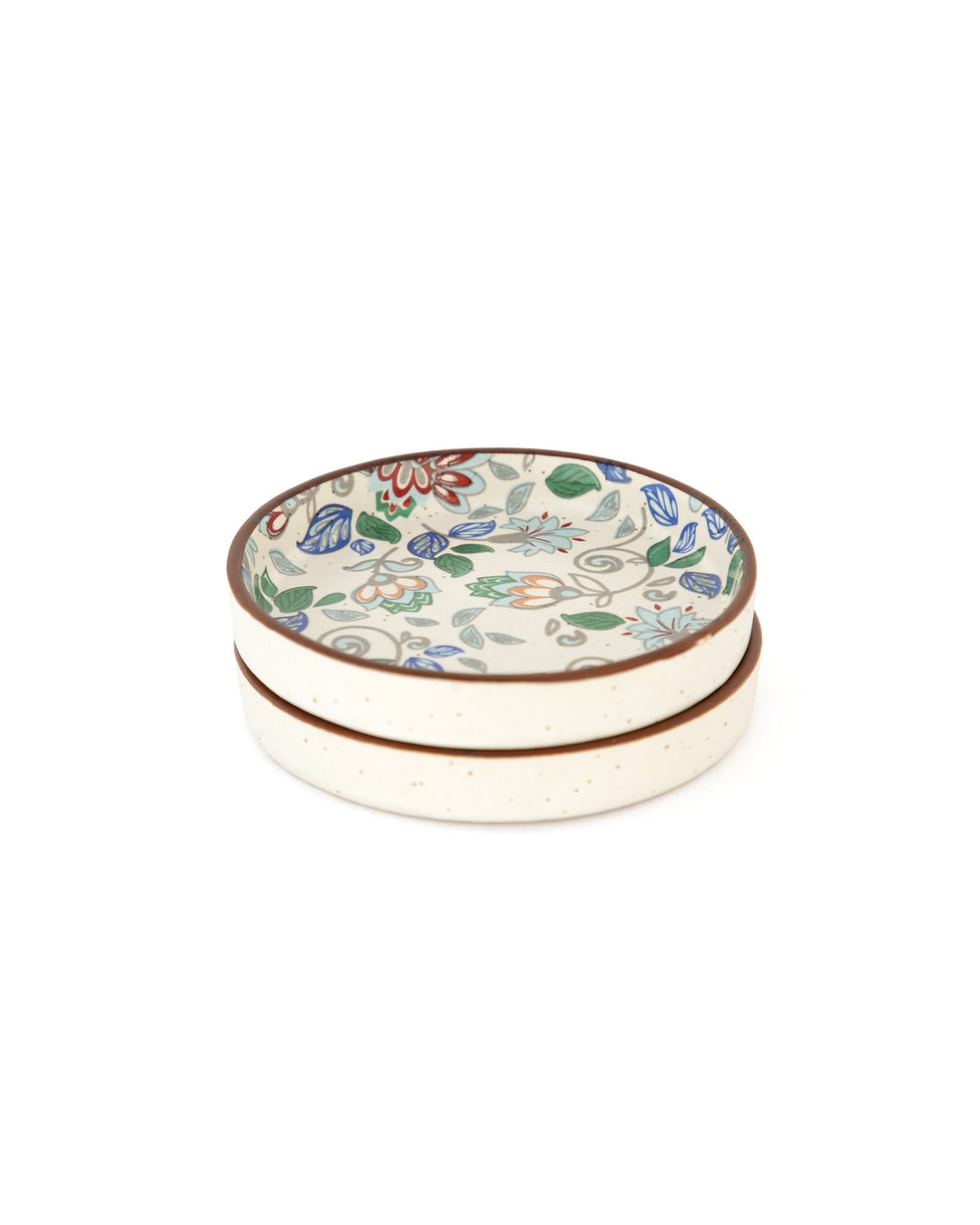 Floral Ceramic Coaster Pair - Blue Meadow - view 4 of 4