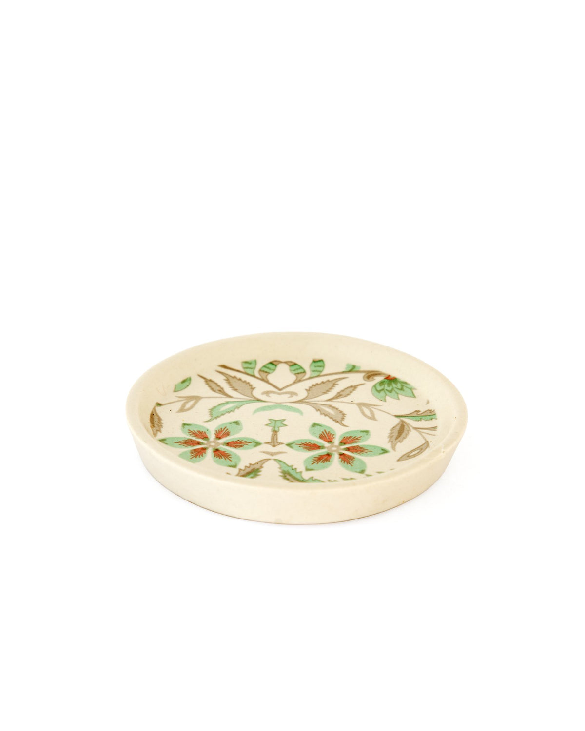 Floral Ceramic Coaster Pair - Sage Green - view 3 of 4