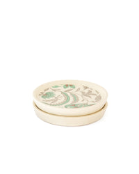 Floral Ceramic Coaster Pair - Sage Green - view 4 of 4
